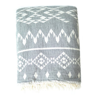 KILIM FLEECE LINED THROW