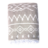 KILIM FLEECE LINED THROW