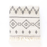 KILIM FLEECE LINED THROW