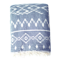 KILIM FLEECE LINED THROW