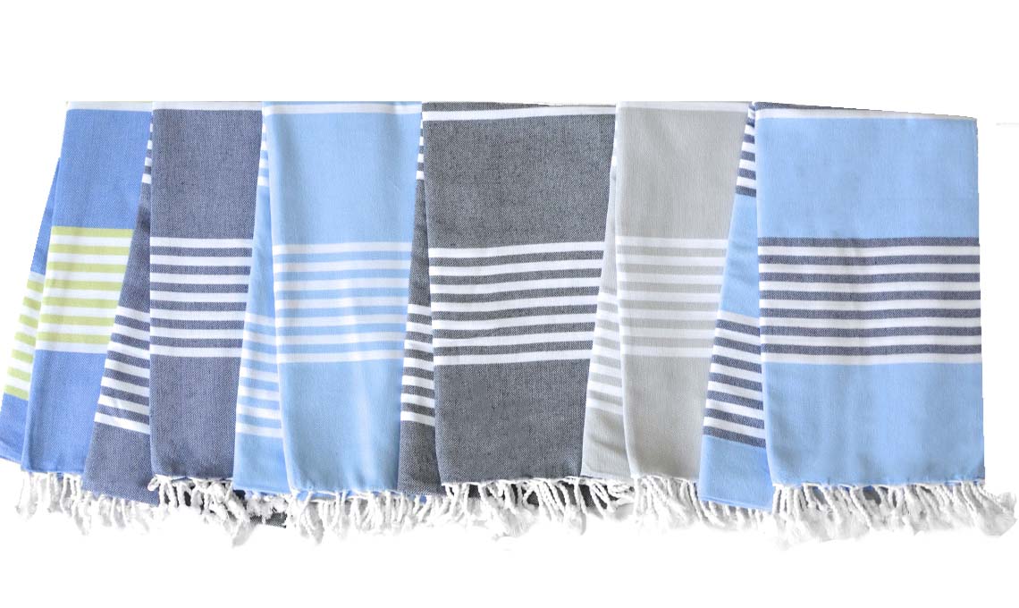 Black & White Brands Turkish Beach Towels - Set Of 2, 100% Organic Cotton, XL Lightweight & Portable Design