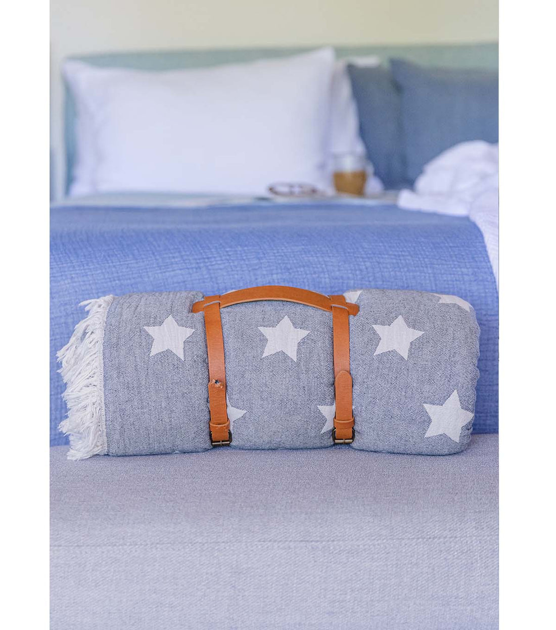 STAR FLEECE LINED THROW