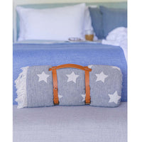 STAR FLEECE LINED THROW