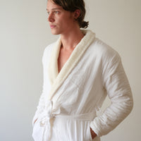 UNISEX FLEECE LINED BATHROBE