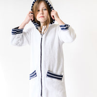 PIPED TERRY ZIPPER HOODIE