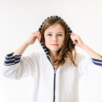 PIPED TERRY ZIPPER HOODIE