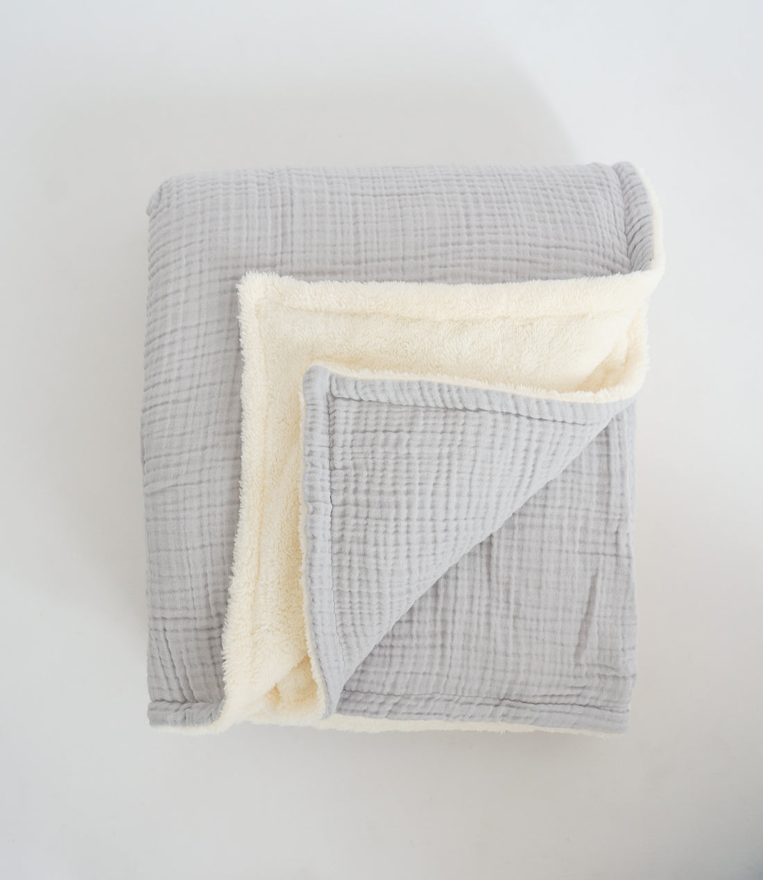 STONEWASHED FLEECE LINED THROW