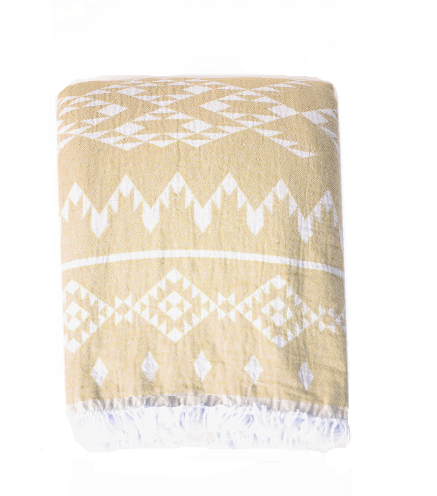 KILIM FLEECE LINED THROW