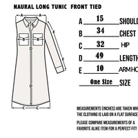 NATURAL LONG TUNIC  FRONT TIED