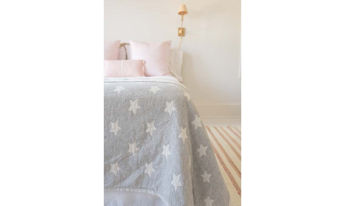 STAR FLEECE LINED THROW