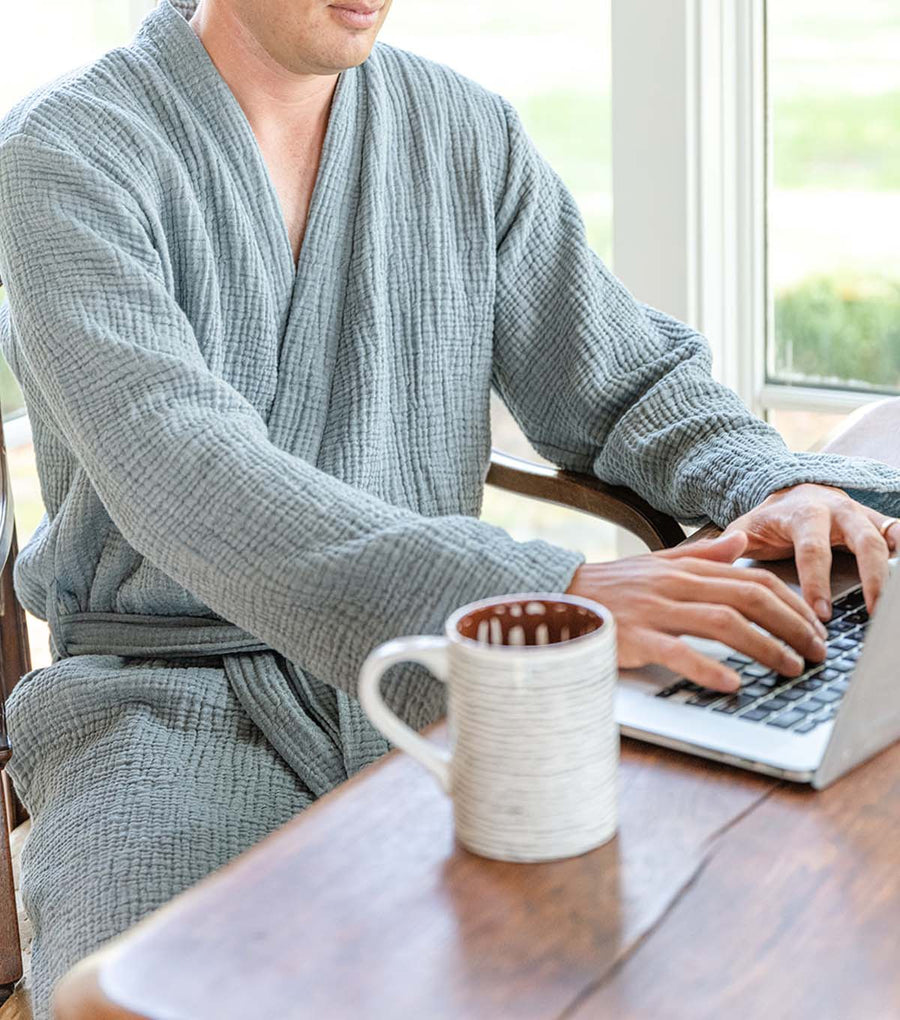 UNISEX STONEWASHED BATHROBE