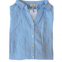 LADIES WAFFLE WEAVE BUTTON DOWN TUNIC