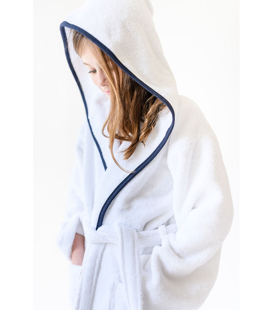 PIPED TERRY CHILD'S BATHROBE