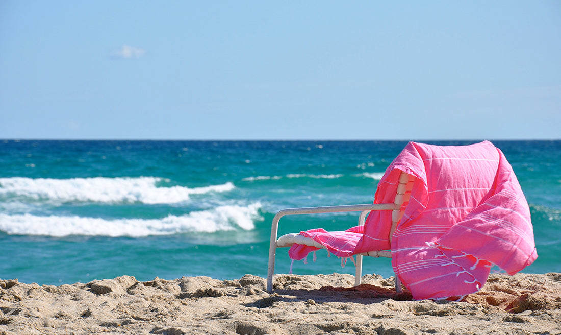 Turkish T Turkish Beach Towel - White