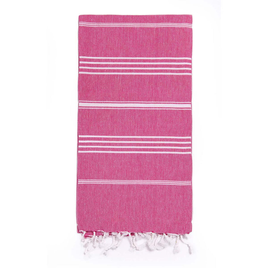 Pink and grey top striped towels