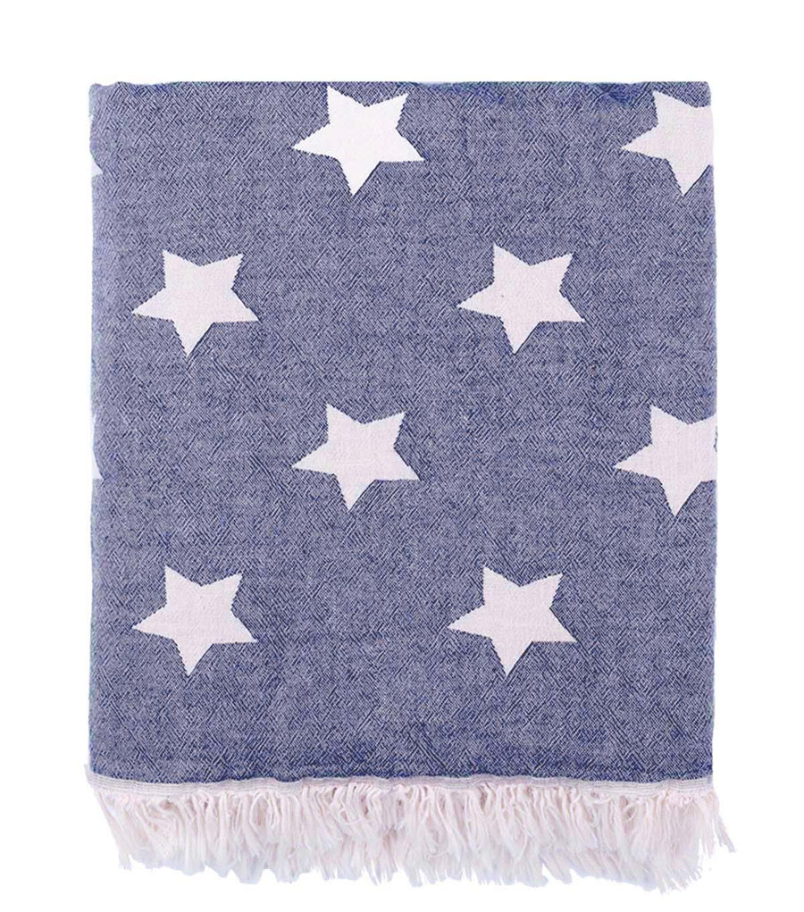 STAR FLEECE LINED THROW