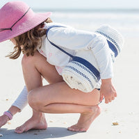 BEACH MAT THROW WITH COTTON HARNESS