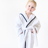 PIPED TERRY CHILD'S BATHROBE