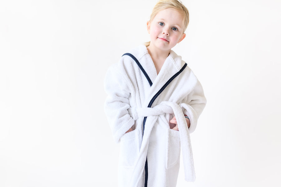 PIPED TERRY CHILD'S BATHROBE