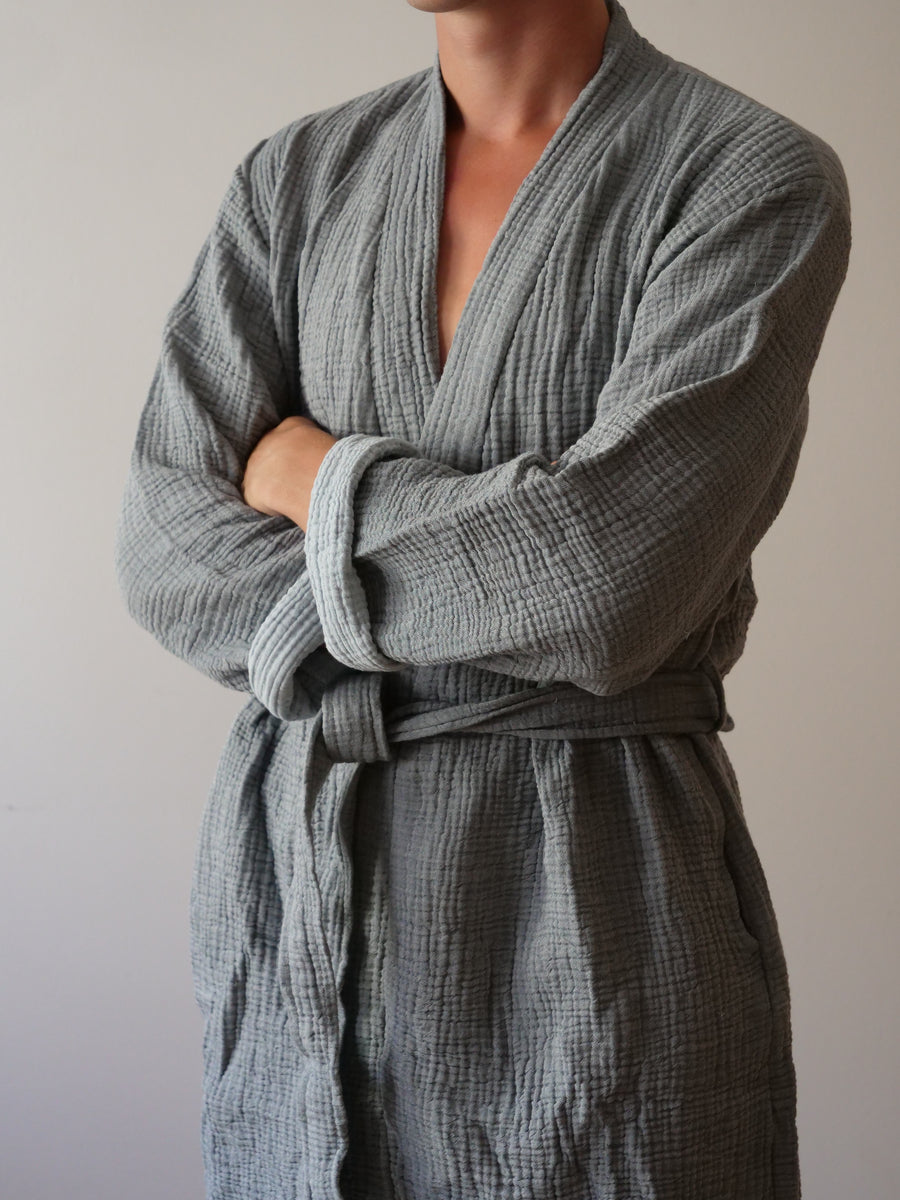 UNISEX STONEWASHED BATHROBE